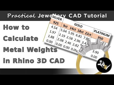 How to Calculate Precious Metal Weights in Rhino 3D CAD