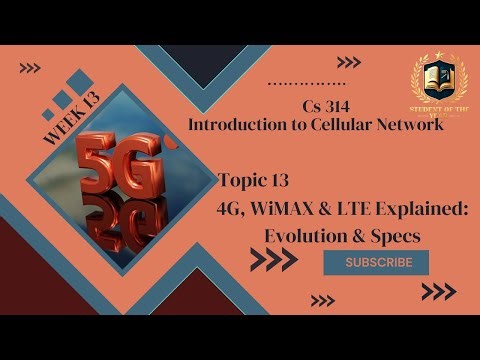 Cs314 Short lecture|Cs314 Lecture 13 topic 13|4G, WiMAX & LTE Explained Evolution & Specs|2025 Guide