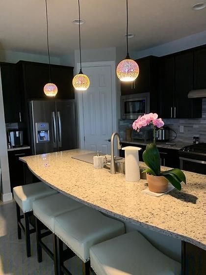 3D firework pendant lights