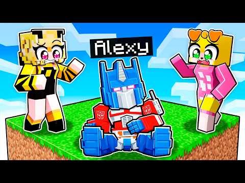 Jugando como BEBE TRANSFORMER en UN CHUNK en Minecraft! 👶🚗