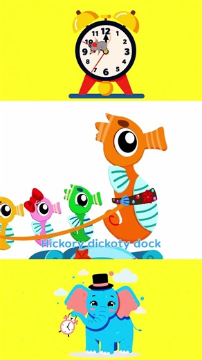 Hickory Dickory Dock Song | 2 Minute Loop | Fun Nursery Rhymes for Kids, Babies & Toddlers 🐭⏰