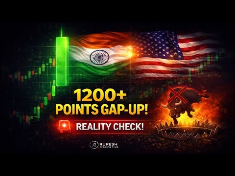 1200+ पॉईंट्सचा गॅप-अप! 🚀 Trade Deal चा धमाका की मोठा ट्रॅप? | Nifty Prediction For Tomorrow