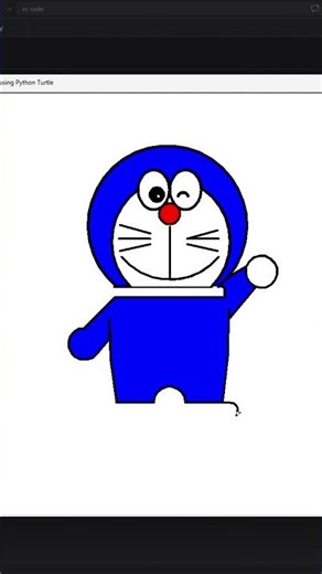 Can Python Draw Doraemon? 🤔 Watch This! #shorts Python Project