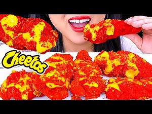 ASMR HOT CHEETOS FRIED CHICKEN + CHEESY SAUCE & RANCH *Crunchy Eating Sounds (Eating Show) ASMR Phan