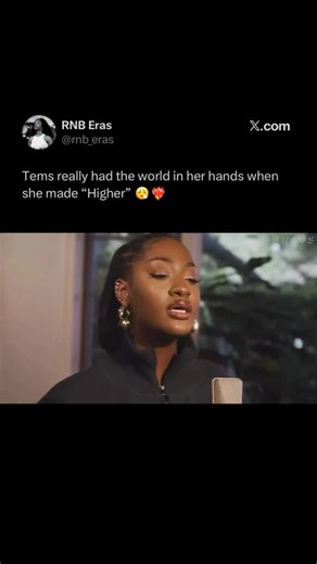 RNB Eras on Instagram: "Tems’ “Higher” from her 2020 EP For Broken Ears is a standout track that showcased her raw vocal power and emotional depth early on. Her 2021 live performance on Genius’ Open Mic series captured that magic perfectly, with an acoustic setup highlighting her soaring runs and introspective lyrics. The Open Mic rendition features Tems delivering lines like “If the world was ending, would you cry or would you try to get me?” with haunting clarity, backed by minimal guitar. Fan