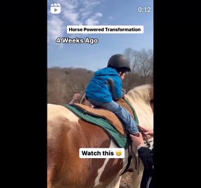 Child's Amazing Horse Riding Progress: Equine Therapy Journey