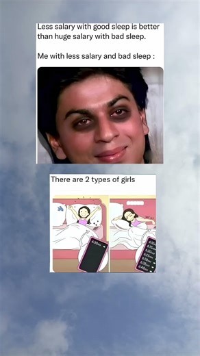 thinking in girls like alarm schedule one would wake up early at the time other one like this 😂🤣