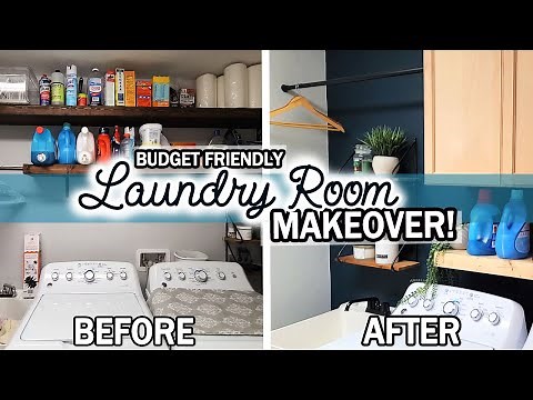 DIY LAUNDRY ROOM MAKEOVER ON A BUDGET | BEFORE AND AFTER | IDEAS AND INSPIRATION