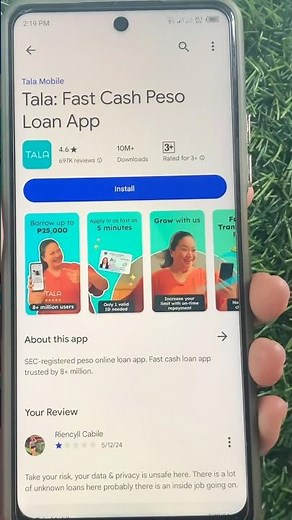 PAANO MAGDOWNLOAD NG TALA APP | LOAN APP | Riencyll Cabile #tala #loan #download