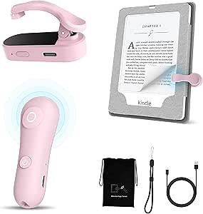 Remote Control Page Turner [Case Friendly] for Kindle Paperwhite Oasis Kobo eReaders, Kindle Accessories Clicker for Remote Photo & Video, Reading Novels/Comics for iPhone iPad Android Tablet -Pink