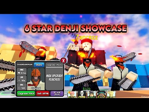 LVL 175 Denji (Chainsawman) Showcase from Winter Box III All Star Tower Defense - Roblox