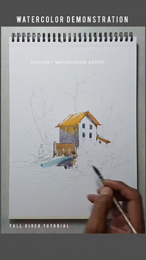 12K views · 238 reactions | Watercolor Painting Demonstration Reels ♥️ #ranjanwatercolorartist #fbpost2024 #fbreelsvideo #reelsfacebook #reelsviral #reelschallenge #fbviral #FBVIDEO #videoviral #videos #fb #watercolor #reelsviralfb #trendingreels #viewers #draw #follower #artist #artwork #artgallery #scenery #watercolourpainting #demonstration #followerseveryone #followersreels #follow #art | Ranjan/Watercolor Artist | Facebook
