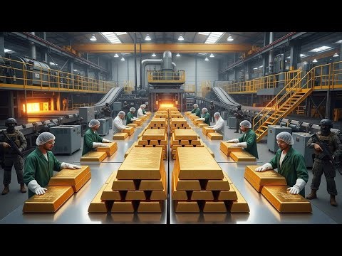 Inside the Gold Refining Plant: How Raw Rock Becomes Pure 24K Gold Bars | (Full Process)