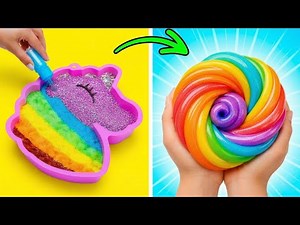 Slime Licorne Arc-en-Ciel 🌈🦄 DIY Fidget Fun et Coloré