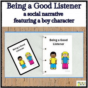 Being a Good Listener - featuring a boy character