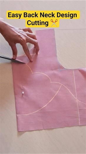 Boat Neck Blouse Back Design | Easy Drafting And Cutting ✂️ | #blouse #blousedesign #fashion #shorts