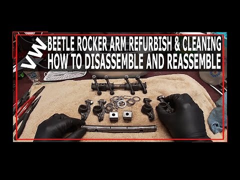 VW Beetle Rocker Arm Disassemble & Clean- How To Take Apart and Reassemble - Ultrasonic Cleaner