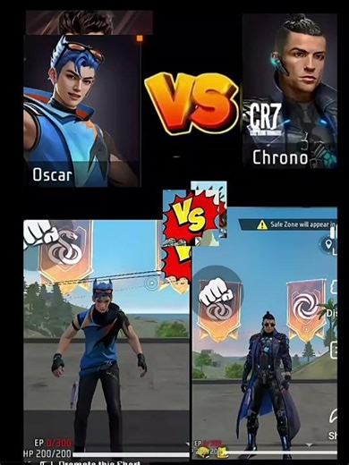 OSCAR vs CR7 checreter ability test 🔥|| who is best 😱||. #ff #gaming #ability #test