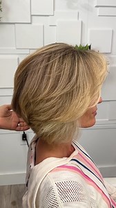 658K views · 12K reactions | We know you've already seen Kerstin Lindquist QVC's new hair on QVC but we wanted to show you the whole process! #bangstutorial #newhair #newhairstyle #newhaircolor #invertedbob #invertedbobhaircut #shorthairdontcare #shorthairgoals #hairgoals #hairtrends2024 #colorspecialist #dimensionalblonde | Calista by Maria McCool | Facebook