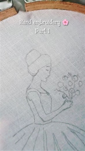 Embroidery hoop part 1 #embroidery #handembroidery #handembroideryforbeginners #embroideryhoop #yt