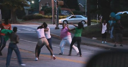Lesbian Street Fight In ATL!