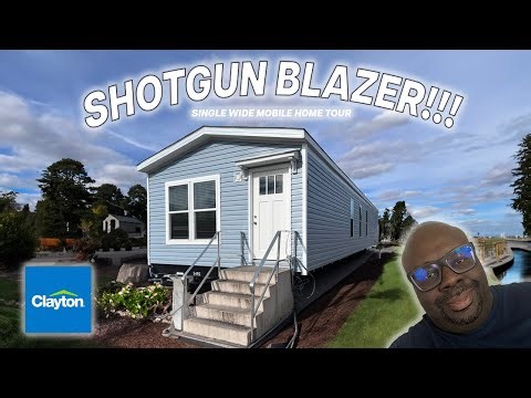 Shotgun style "Blazer" Single Wide Mobile Home Tour MODERN! Cozy 2 bed 2 bath floorplan!!!