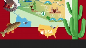 Arizona State Cartoon Map – Educational Kids Poster (digital Download) - Etsy UK