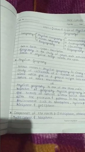 Physical geography scope and nature B.a first sem#short #shortsvideo #physicalgeography