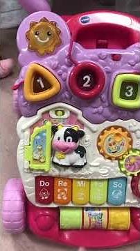VTech pink farm designed first steps baby walker at Hilton village hall baby and children’s market