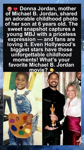 Michael B. Jordan at 6 Years Old! 😂❤️ #Shorts #MichaelBJordan #Throwback