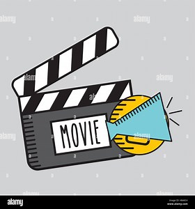 cartoon megaphone cinema movie icon vector illustration eps 10 Stock Vector Image & Art - Alamy
