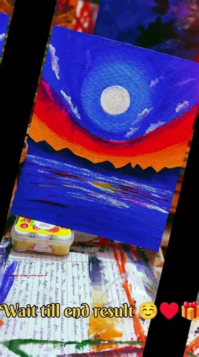 Moonlight Acrylic Painting 🌙 | Easy Step by Step Tutorial for Beginners 🎨 #acrylicpainting