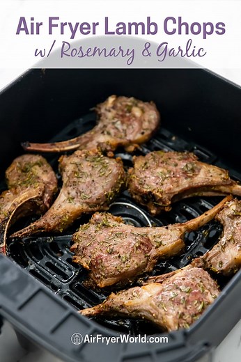 Air Fryer Lamb Chops with Rosemary Garlic