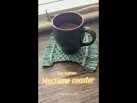 Macrame Coaster Tutorial- Easy Coffee/Plant Coaster