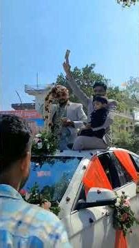 Muslim Wedding 💒 Royal Entry BMW car .. #bmw #widding #baraat #viral #shorts