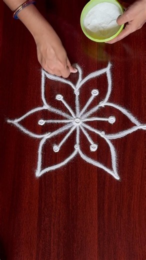 Stunning Daily Kolam Design ✨ #rangoli #kolam #easyrangoli