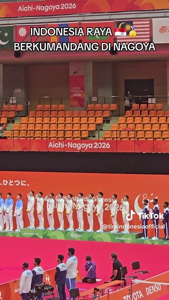 INDONESIA RAYA BERKUMANDANG DI NAGOYA 🥇🇮🇩 #timindonesia #asiangames2026 #olahragatiktok