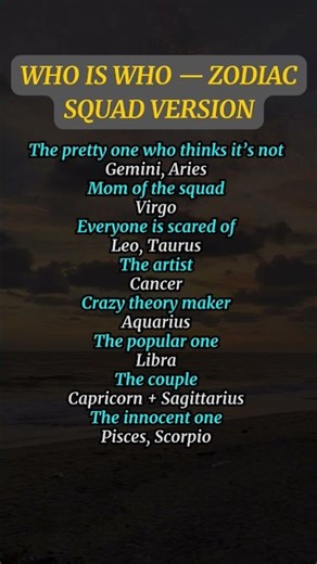 Who Plays What Role in the Zodiac Gang? #astrology #zodiac #shorts