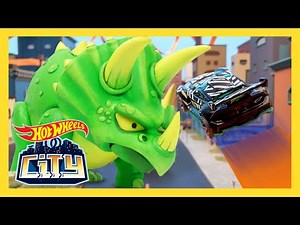TRICERATOPS TAKEDOWN! | Hot Wheels City: Season 3 | Episode 1 | ‪@HotWheels‬