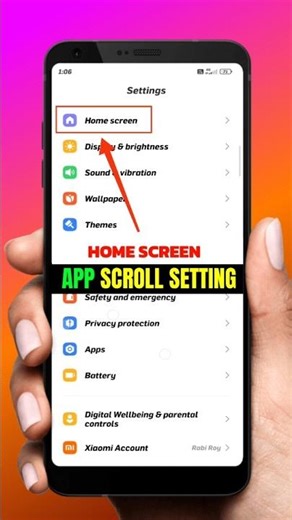 Home Screen App Scroll Change Kaise Kare? 📱 App scroll setting [app drawer] 🔥 #shorts