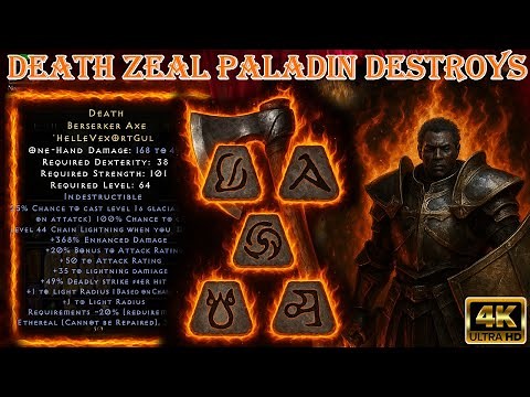 Diablo 2 Resurrected - Crushing Ubers with a Death Zeal Paladin vs Uber Tristram 4K 60fps HDR!