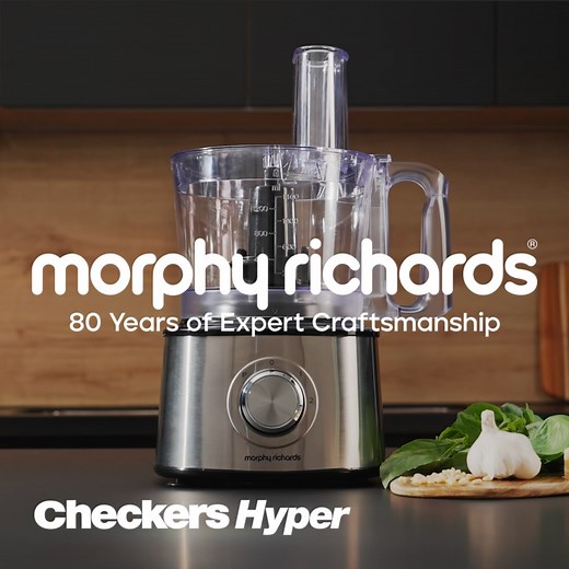 60 reactions · 6 comments | Elevate your everyday food prep with the NEW Morphy Richards Food Processor, exclusive to Checkers Hyper. Fast, accurate, and multifaceted, this food processor will change the way you cook. View deals: https://brnw.ch/21wNFgs | Checkers | Facebook