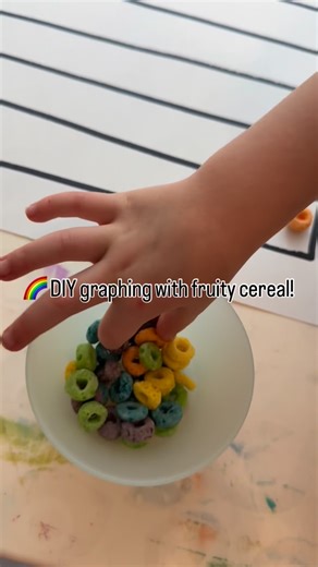 北 Learning with Froot Loops 北 Today’s activity was simple to set up...