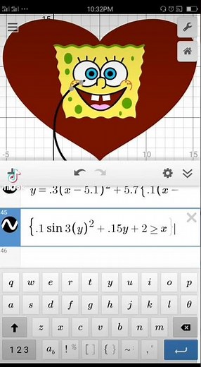 SpongeBob Square Pants graph in Desmos #math #desmos