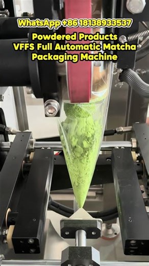 Full automatic system powder filling machine for matcha, fine powders. #machine #factory