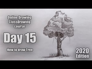 Drawing for Beginners - Step by Step | Day - 015 | How to draw Tree