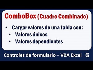 #1 - ComboBox ✅ cargar valores únicos y dependientes | Controles de Formulario | VBA Excel