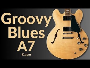 Groovy Laid Back Blues Guitar Backing Track in A Major (A7)