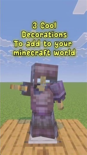3 Decorations To Add/Build In Your Minecraft World.. #shorts #minecraft #gaming #design