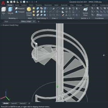 AutoCAD 3D Stair Design🔥| Spiral Staircase Tutorial,Spiral stair kaise banaye Autocad 3d mein#Spiral